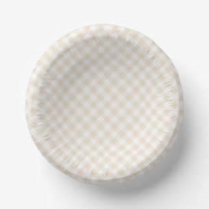 Bols En Carton Gingham Rétro Printemps Lin Souple