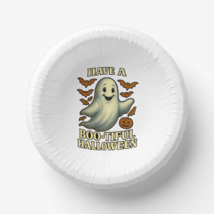 Bols En Carton Glittery Ghost "Ayez une Halloween pleine de beaut