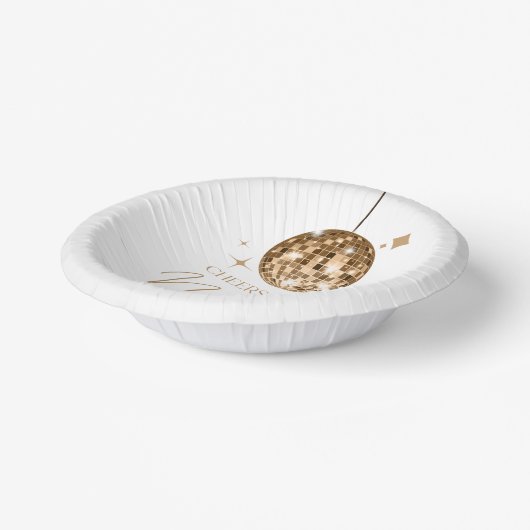 Bols En Carton Gold Disco Ball à la fête du Nouvel An (Angulaire)