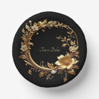 Bols En Carton Golden Floral Ornate Frame