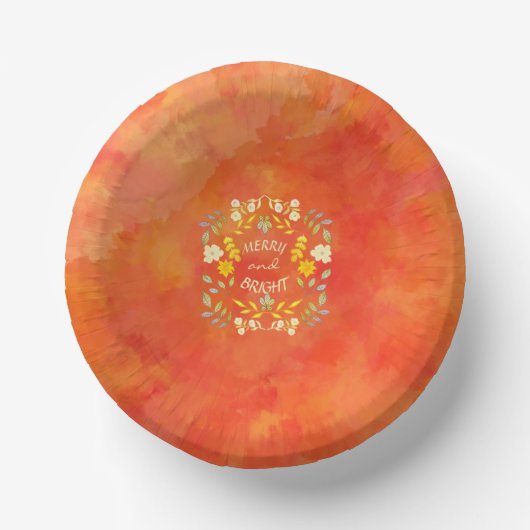 Bols En Carton GOLDEN MERRY ET BRIGHT personnalisé (Recto)