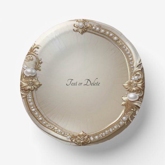 Bols En Carton Golden Ornate Frame with Pearls (Recto)
