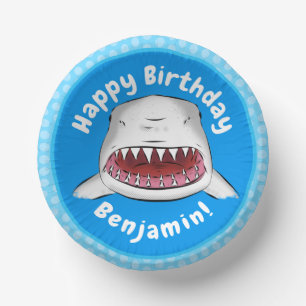 Bols En Carton Grand requin blanc moyen dessin animé