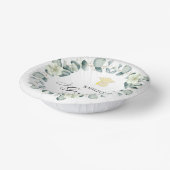 Bols En Carton Green Eucalyptus Botanical Graduical Party (Angulaire)