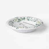 Bols En Carton Green Eucalyptus Feuille Botanical Engagement Part (Angulaire)