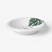 Bols En Carton Green Monstera Leaf Mariage bienvenue (Angulaire)