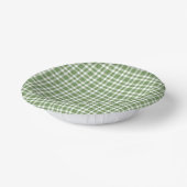 Bols En Carton Green White Plaid Pattern (Angulaire)