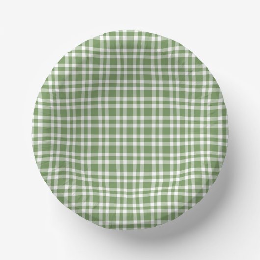Bols En Carton Green White Plaid Pattern (Recto)