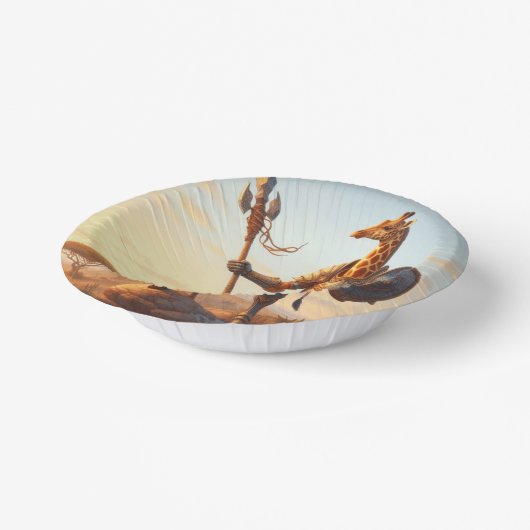 Bols En Carton Guerrier de girafe (Angulaire)