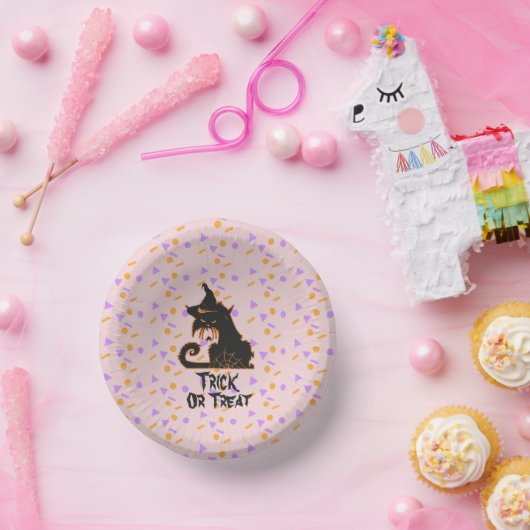Bols En Carton Halloween Black Cat Party Confetti rose (Fête)