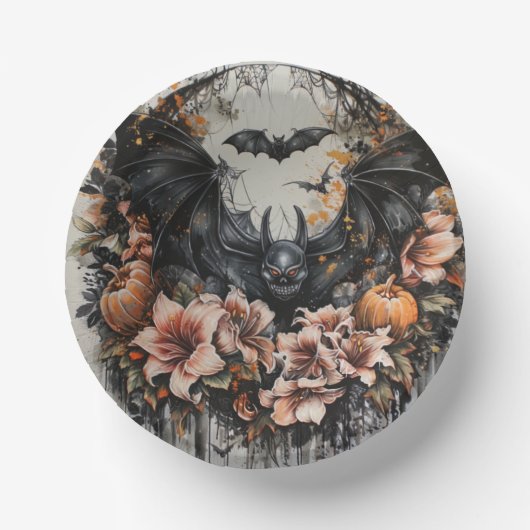 Bols En Carton Halloween éffrayant chauves-souris (Recto)