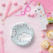 Bols En Carton Heure Vol Avion Nuages Anniversaire (Fête)