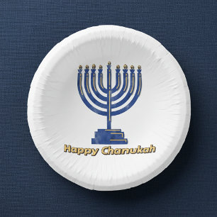Bols En Carton Heureux Chanukah Menorah