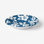 Bols En Carton Hibiscus bleu turquoise et blanc (Angulaire)