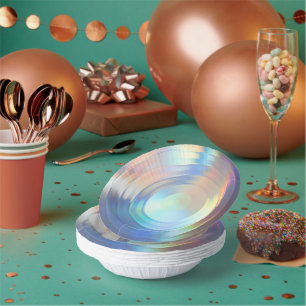 Bols En Carton Hologramme moderne Pastel Arc-en-ciel Sirène Unico