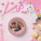 Bols En Carton Il est temps pour la Turquie avec Red Checker Pape (Fête)