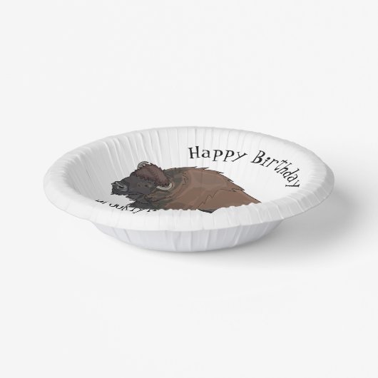 Bols En Carton Illustration de bison (Angulaire)