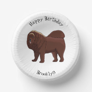 Bols En Carton illustration de chien Mastiff tibétain de dessin a