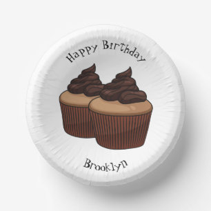 Bols En Carton Illustration de Cupcake
