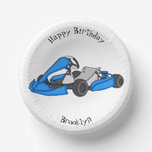 Bols En Carton illustration de dessin animé de course de kart