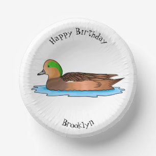 Bols En Carton illustration de dessin animé d'oiseau canard siffl