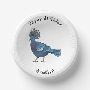 Bols En Carton illustration de dessin animé d'oiseau pigeon couro