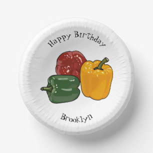 Bols En Carton Illustration de dessin de Capsicum