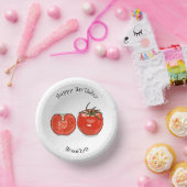 Bols En Carton Illustration de dessin sur la tomate (Fête)