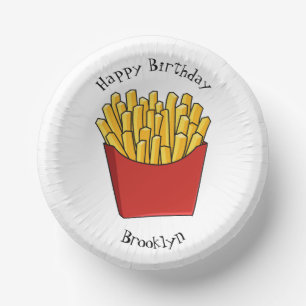 Bols En Carton Illustration de frites