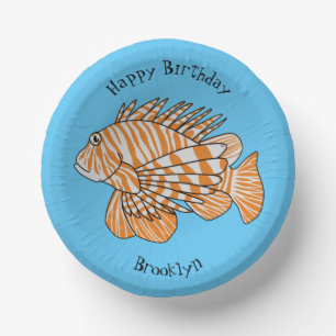 Bols En Carton Illustration de Happy lionfish