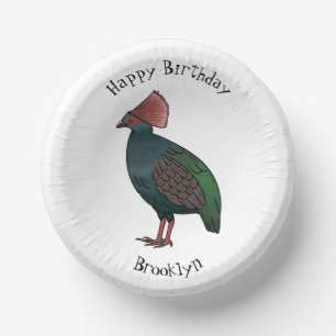 Bols En Carton Illustration de la caricature d'oiseau perdrix en
