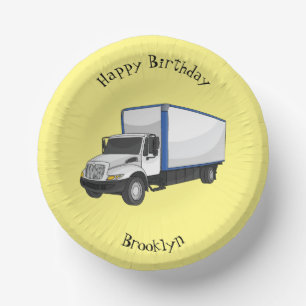 Bols En Carton Illustration de la caricature du camion-boîte