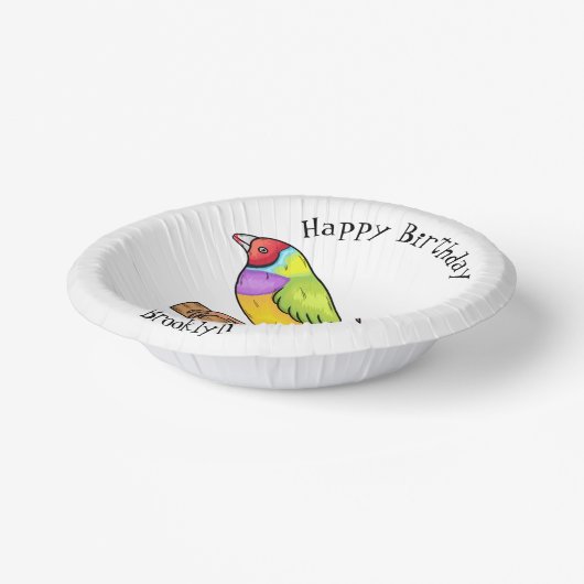 Bols En Carton Illustration de l'oiseau de taille gouldienne (Angulaire)