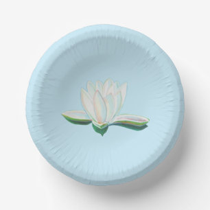 Bols En Carton Illustration de Lotus blanc