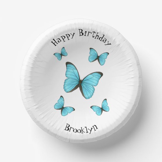 Bols En Carton Illustration de papillons Morpho (Recto)