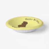 Bols En Carton Illustration de poulet à la polis chamois (Angulaire)