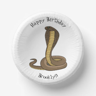 Bols En Carton Illustration de serpent à cobra Brown