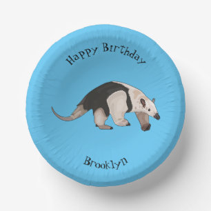 Bols En Carton Illustration de tamandua de dessin animé