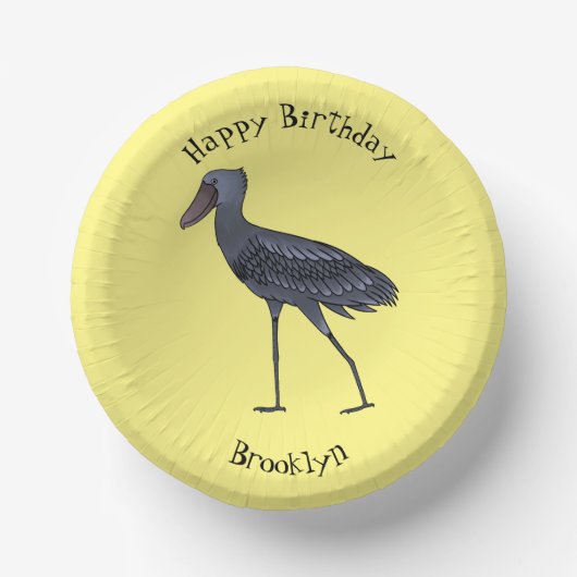 Bols En Carton Illustration d'oiseau de cordonnier (Recto)