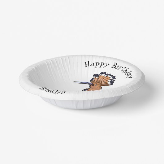 Bols En Carton Illustration d'oiseau huppé d'Eurasie (Angulaire)