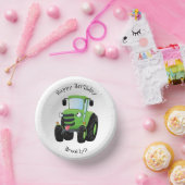 Bols En Carton Illustration du joli joyeux tracteur agricole vert (Fête)