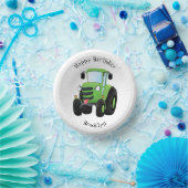 Bols En Carton Illustration du joli joyeux tracteur agricole vert (Fête)