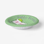 Bols En Carton Illustration du panneau de grenouille verte mignon (Angulaire)