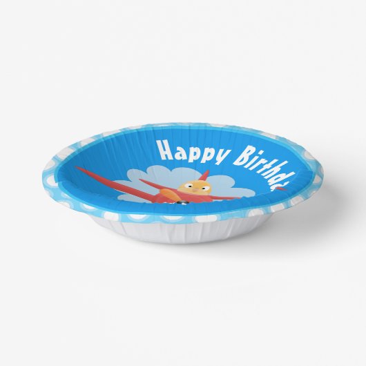 Bols En Carton Illustration d'un avion rouge volant mignon (Angulaire)