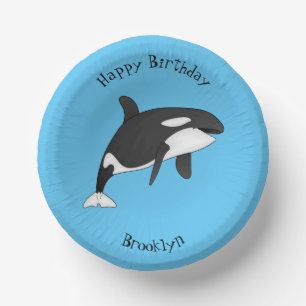 Bols En Carton Illustration d'une baleine tueuse