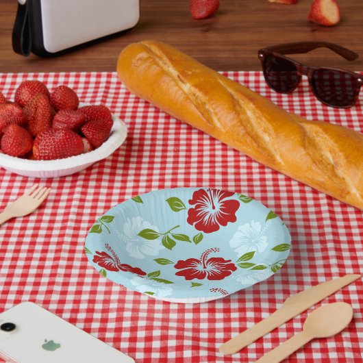 Bols En Carton Impression hawaïenne (Pique-nique)