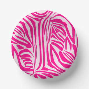 Bols En Carton Impression zèbre rose
