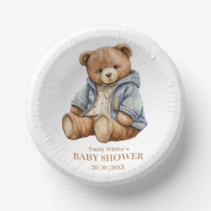 Bols En Carton Invitation à une fête de bébé ourson en peluche, p