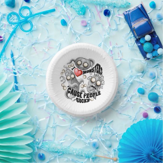 Bols En Carton J'aime les monstres parce que les gens aiment les (Fête)