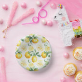 Bols En Carton Jaune citron jaune moderne orné d'une douche de ma (Fête)